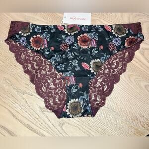 NWT Bravissimo Fleur Dark Floral Brief Underwear Women’s Size XL